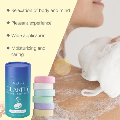 Shower Steamers Tablets Aromatherapy Relief Physical Fatigue Stress Improve Mood Enhance Sleep Quality Relaxing Bath Tablets Set