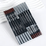 1/12Pc Waterproof Black Brown Eyeliner Pencils-Smudge-Proof Long-Lasting Beginner-Friendly Smooth High Pigmented Punk Eye Makeup