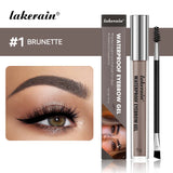 Lakerain Waterproof Eyebrow Gel Long Lasting Highly Pigmented Liquid Eyebrow Makeup Sweatproof Natural Black Brown