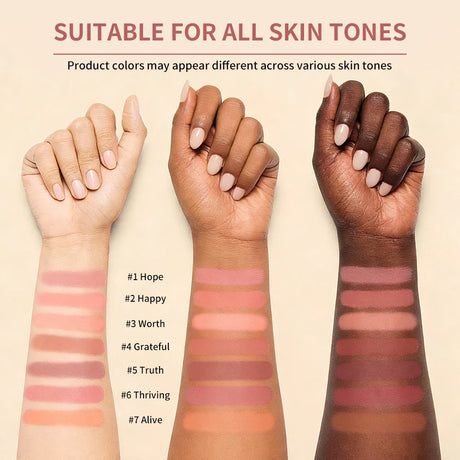 Lakerain Soft Poke Matte Blush Fresh Silky-smooth Skin Finish Long Lasting Luminosity Moisturizing Natural Matte Bouncy Blusher