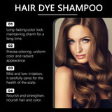 EELHOE Hair Dye Shampoo Nova Hair Instant Dye Shampoo Men Women Quick Easy Safe Hair Color Gray Hair  Coverage Nourish Scalp