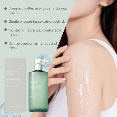 Hyaluronic Acid Body Serum Deep Hydrating Body Lotion for Smoother Plumper Looking Skin Lightweight Fast-Absorbing Body Care