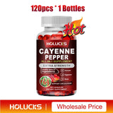 Cayenne Pepper Capsules, with Vitamin D3 K2, Blood Circulation, Promote Digestion, Boost Metabolism, Support Joint, Bone Health
