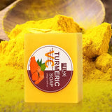 AILKE Natural Turmeric Soap Bar, Brighten, Remove Darkness, Acne, Pimples, Cleaning, Exfoliates, Uneven Skin Tone, 200g