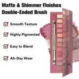 12 Color Matte Eyeshadow Plate Eye Makeup Waterproof Durable Sequins Metal Earth Color Natural Eye Shadow Makeup