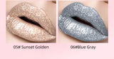 QIBEST Metallic Glitter Liquid Lipstick Makeup Waterproof Lip Gloss Long-lasting Shimmer Metal Diamond Lip Glaze Tint Charming
