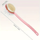 1/2pcs Long Handle Soft Bristle Bath Brush - 2-in-1 Body Back Scrubber & Dead Skin Remover,Deep Clean Skin Exfoliate Keratin