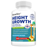 Natural Height Growth Capsules for Kids, Teens and Adults Zinc and Calcium Increase Peak Height Supplement Bone Strength
