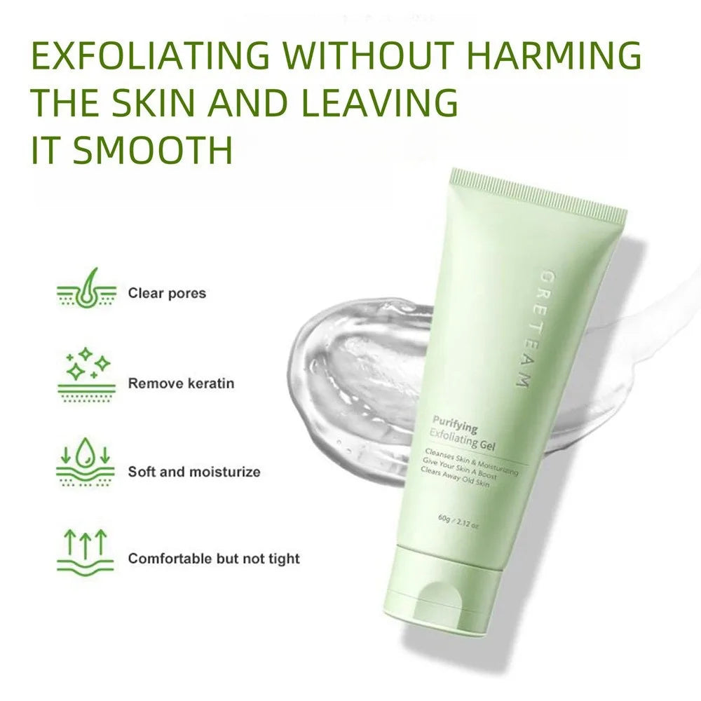 Face Exfoliating Gel Deep Cleansing Pores,Remove Dead Skin Purify Gentle Exfoliate Oil Control Moisturizing Face Scrub Skin Care