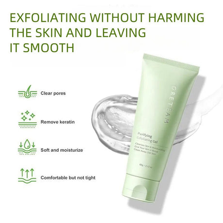 Face Exfoliating Gel Deep Cleansing Pores,Remove Dead Skin Purify Gentle Exfoliate Oil Control Moisturizing Face Scrub Skin Care