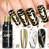 PUENTE 7.5ML Nude Shade Moonlight Cat Magnetic Gel Nail Polish Ultra-Bright Cat Eye Soak Off UV Semi-Permanent Varnish Manicure