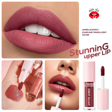 10 Color Mouth Red Lip Glaze Makeup Set, Exquisite, Practical, Portable Lipgloss Lipstick Set Valentine's Day gift
