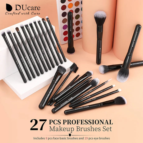DUcare Black Makeup Brush Professional Makeup Eyeshadow Foundation Powder Soft Synthetic Hair Makeup Brushes Brochas Maquillaje