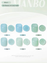 MN 12ML Selling Mint Mambo Gel Nail Polish ilky Green Blue-green Series Gel Polish Blue Nails Green Nail Summer Nail Spring Nail