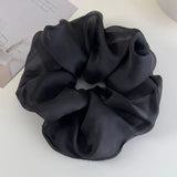 Retro French Large Hair Scrunchies Solid Color Headbands Spring/Summer Sweet Head Rope Female Tie Hair Rubber Bands for Womens