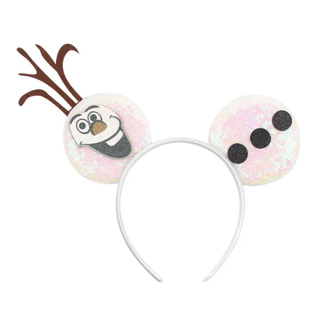 Newest Festival Party Cosplay Mouse Ears Headband 3.3" Ears Glitter Hairband Without Bow For Boys DIY Cartoon Hair Accessories