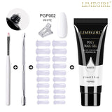 Limegirl Poly Nail UV Gel Set for Nails Quick Extension Building Soak Off UV Polys Nail Gel Kit Manicure Art  Decoration Tools