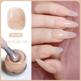 Clou Beaute Translucent Jelly Nude Pink Nail Gel Polish 15ml Vernis Semi Permanent Gel Colorful Varnish Nail Art Manicure Gel
