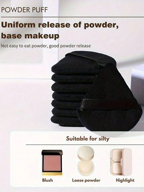 50/40/30/20/10/5 Triangular Velvet Puffs, Reusable Puffs, Face and Eye Makeup Puffs, Foundation Make-up Powder Makeup Tools