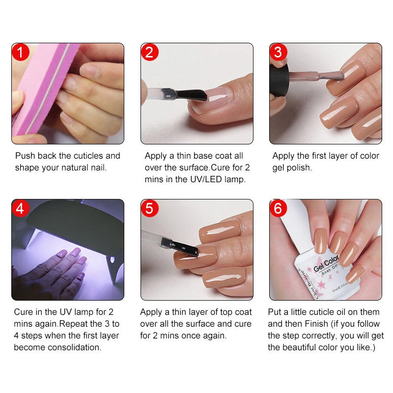 Clou Beaute Gel Color Hema TPO Free 15ml Gel Nail Varnish Soak Off UV Gel Polish Nail Art Manicure Lacquer Nail Art Jelly Gel