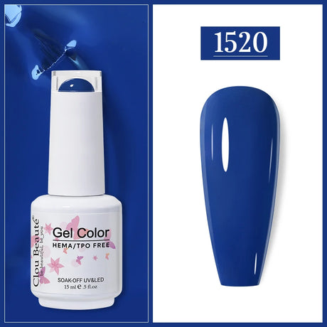 Clou Beaute Gel Nail Polish Neon Brown Royal Blue Red Green Pastal Nude Nail Art Varnishes Gel Lacquer HEMA/TPO FREE UV Gel Nail