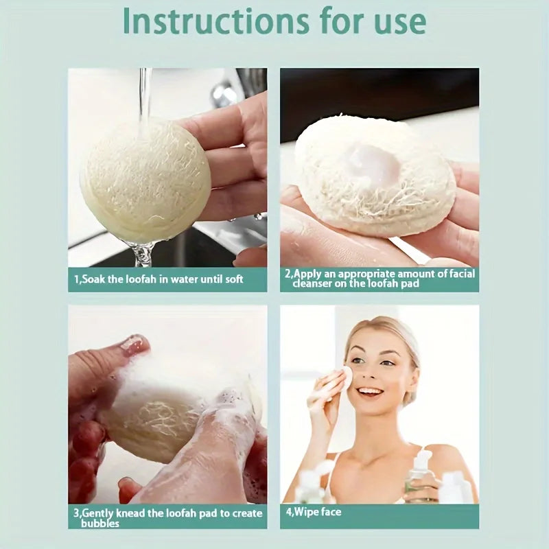 1/3/6/10pcs Loofah Face Wash Cloth Sponge Cleansing