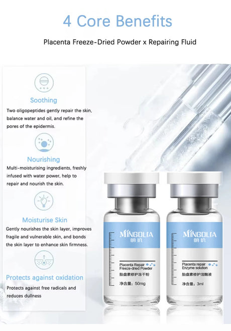 Oligopeptide Placenta Freeze-dried Powder Essence Repair Facial Moisturiz Hydrating Pore Shrinkage Skin Rejuvenation Skin Care
