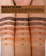 Professional matte contour powder tray creates a 3D facial contour, with long-lasting bronzing powder for setting makeup