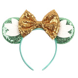 Newest Festival Party Cosplay Mouse Ears Headband 3.3" Ears Glitter Hairband Without Bow For Boys DIY Cartoon Hair Accessories