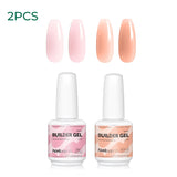 Nailpop 15ml Builder Gel Nail Polish for Nail Apex & Extension Strengthener Upgraded Soak Off UV Gel Rhinestone Glue 4 Colors
