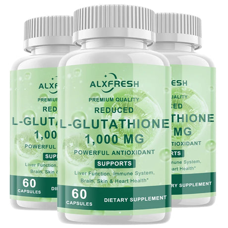 Glutathione Capsules For Skin Whitening Anti-aging Benefits Support Brain Health Boost Energy Relieve Fatigue Enhance Immunity