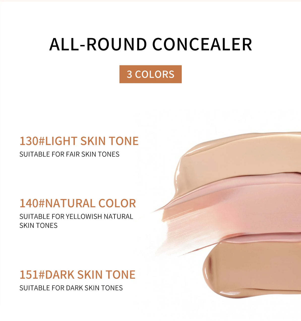 QIC Waterproof & Sweatproof Concealer Cream - Tattoo coverage, Long-Lasting Foundation, Natural,Full coverage, All Skin Types