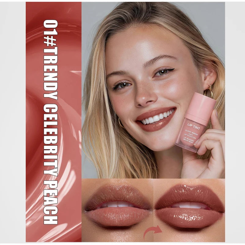 Brand Mirror Lip Gloss 5ml Non Stick To Cup Non Fading Long-lasting Moisturizing Hydrating Natural Portable Brush Head Lip Gloss