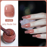 Clou Beaute Translucent Jelly Nude Pink Nail Gel Polish 15ml Vernis Semi Permanent Gel Colorful Varnish Nail Art Manicure Gel