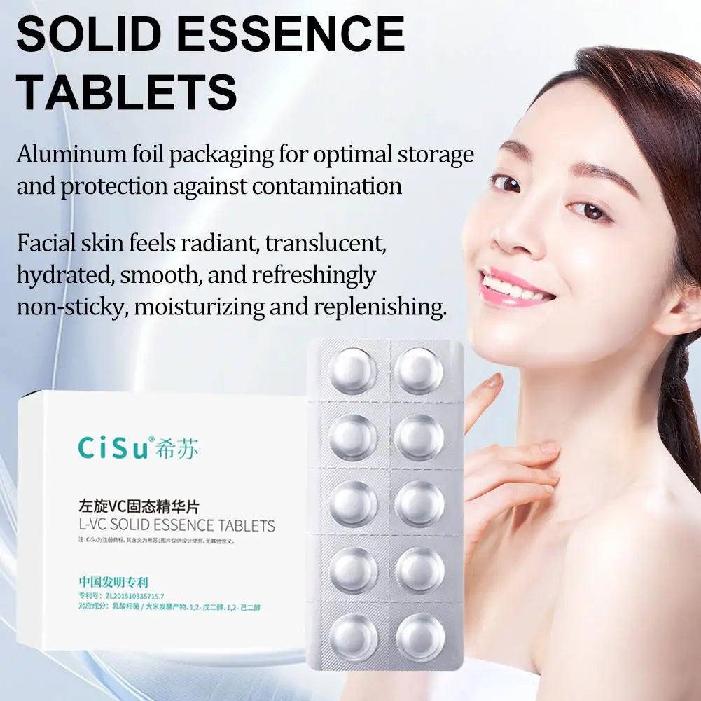 1 Kit VC Solid Essence Tablets Anti-aging Remove Wrinkle Shrink Pore VC Moisturizing Brighten VC Freeze-dried Powder Skin Care