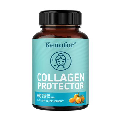 Vegan Collagen Capsules, with 500mg Sea Buckthorn, Promote Healthy Skin Hair Nails and Digestive System