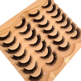AMSDCN 14 Pairs 3D  Lashes Fluffy False Eyelashes Thick Volume Cat-Eye Faux Lashes Natural Long Wispy Lashes extension Pack