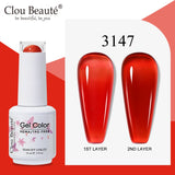Clou Beaute Translucent Jelly Nude Pink Nail Gel Polish 15ml Vernis Semi Permanent Gel Colorful Varnish Nail Art Manicure Gel