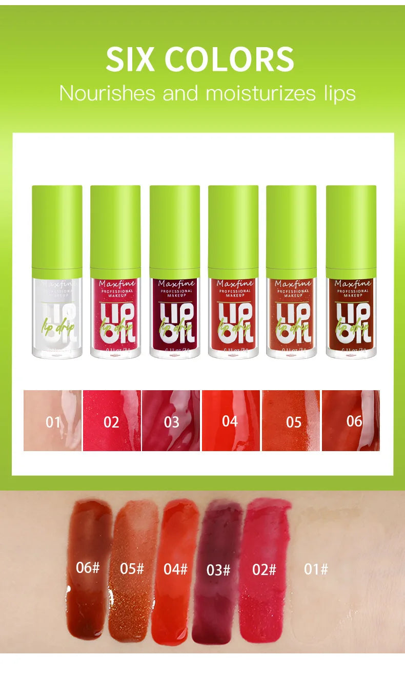 Water gloss mirror oily lip gloss lipstick with long-lasting color retention and non stick cup nude color lip essential oil