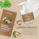 Hoygi Facial Hair Removal Cream for Sensitive Skin Care Upper Lip Hair Removal Coconut Oil Moisturizing Facial Depilatory Cream