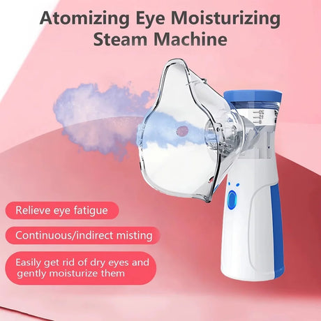 Mini Facial Steamer Rechargeable Silent Mesh Nebulizer Handheld Portable Nebulizer Humidifier Face Rehydration Skin Care Tools
