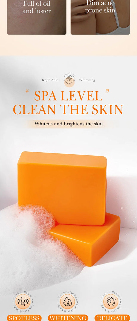 SADOER 100g Kojic Acid Whitening Soap, Handmade Bath Soap, Body Cleansing Antimicrobial Moisturizing and Disinfection Sope