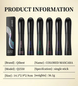 QIBEST 4D Silk Fiber Eyelash Mascara Waterproof Colorful Mascara For Eyelash Extension Thick Lift Lengthening Lasting Makeup