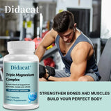 Triple Magnesium Complex Capsules, Supports Bone Strength, Muscle Relaxation, Cardiovascular Wellness and Night Sleep Quality