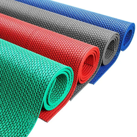 Waterproof Non Slip Floor Mats Plastic PVC Kitchen Bathroom Outdoor Pool Dirt Resistant Foot Mats Carpet For Home