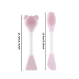 Bear Silicone Double Head Face Mask Brush Facial Exfoliate Blackhead Removal Cleanser Brush Mud Film Facial Brush Skin Care Tool