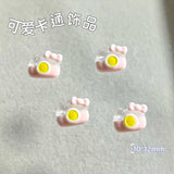 50Pcs/Pack Potdemiel cat Trendy Nail Charms - Cute Resin Cat Nail Art, Press-On Nail Decor for Kawaii Manicures