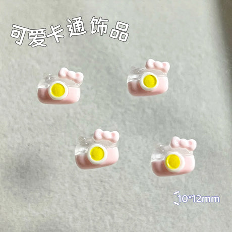 50Pcs/Pack Potdemiel cat Trendy Nail Charms - Cute Resin Cat Nail Art, Press-On Nail Decor for Kawaii Manicures