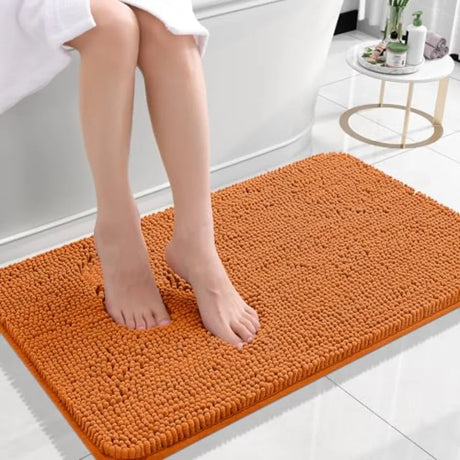 Bathroom Rugs 30x20, Extra Soft Absorbent Chenille Bath Rugs, Rubber Backing Quick Dry, Machine Washable Bath Mats for Bathroom