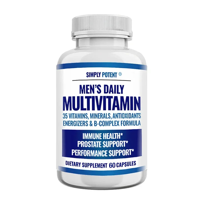 Daily Multivitamin for Men, for Prostate Energy Concentration Metabolism Immunity Vitamins: A C D E (B1 B2 B3 B5 B6 B7 B9 B12)